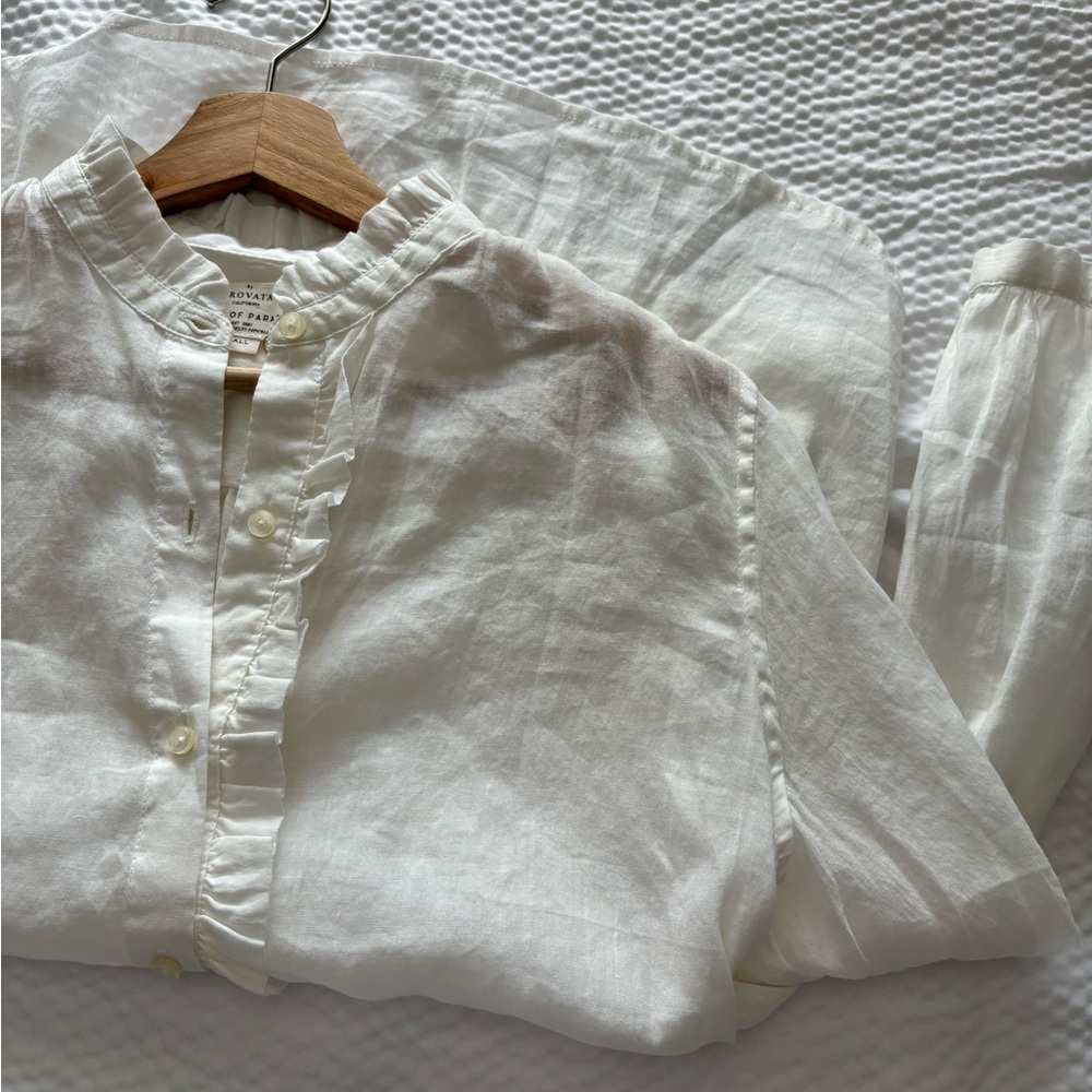 Trovata White Cotton Ramie Coastal Shirt - Picture 2 of 12